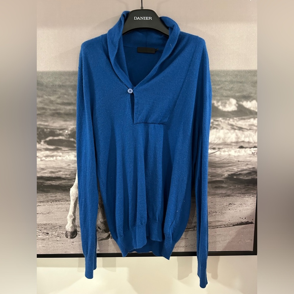 Alexander McQueen man size L Cashmere Collar Polo Sweater
